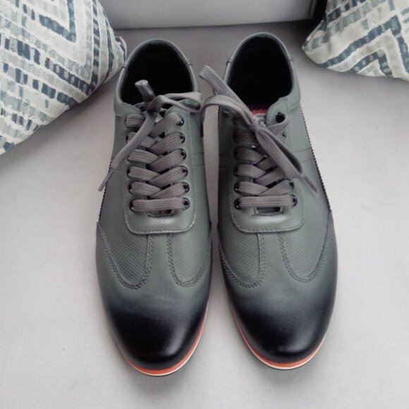 Nielsen and Christiansen grey/black leather sneakers sz 43 sz 9.5-10 - Picture 4 of 13